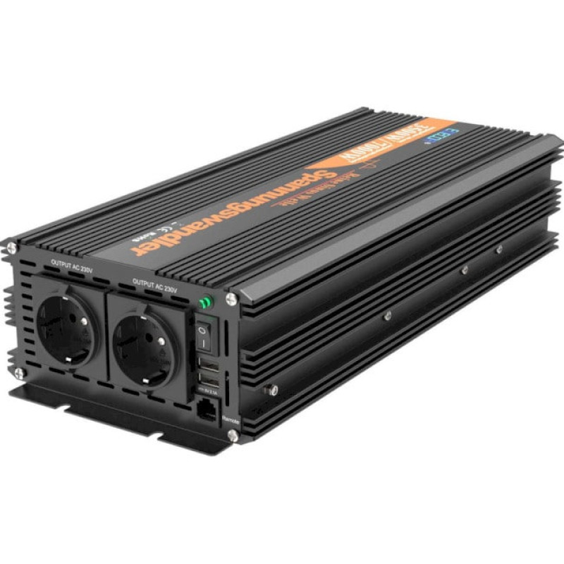  Інвертор перетворювач напруги Edecoa Pure Sine Wave 12-230v 3500/7000w синус (пульт дистанційного керування)