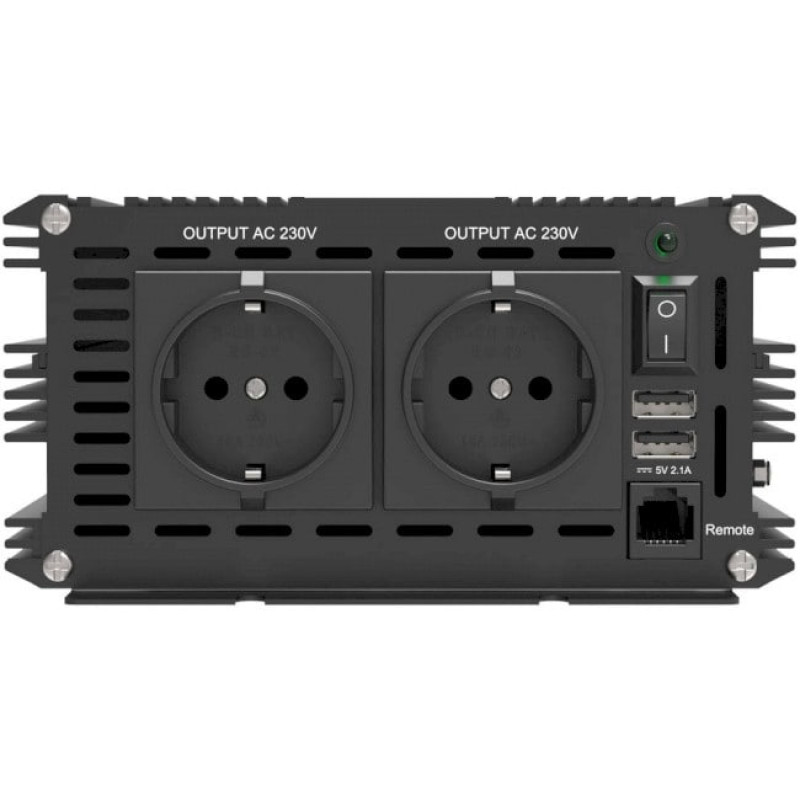 Інвертор перетворювач напруги Edecoa Pure Sine Wave 12-230v 3500/7000w синус (пульт дистанційного керування)