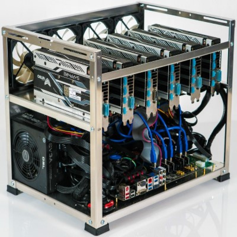 Майнінг ферма на 6 відеокарт RX 470/570 4ГБ